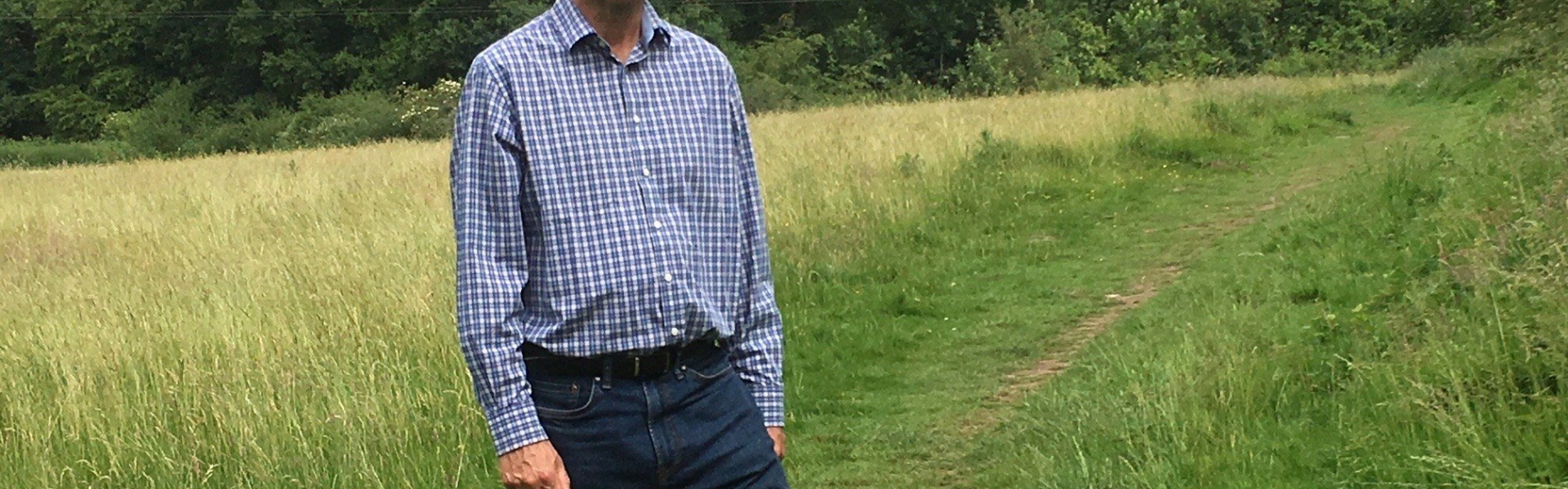 Cllr David Lewis at the Oxshott Green Belt