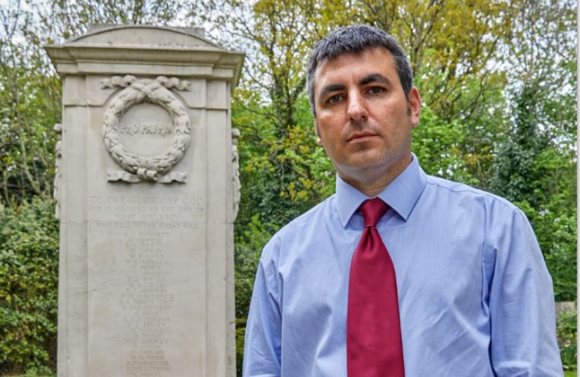 Steve Bax at West Molesey War Memorial