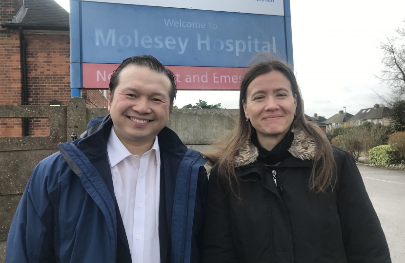 Molesey East and West candidates, Xingang Wang and Agnes Fuchs