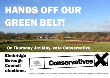 Hands off the Green Belt - Vote Conservative