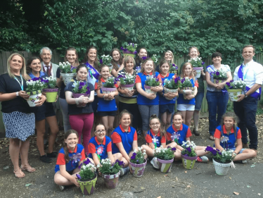 Deputy Mayor Mary Sheldon (centre) with guides and council officers