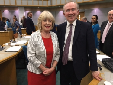 Leader James Browne with Deputy Leader Ruth Mitchell