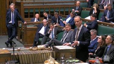 Dom takes questions at the despatch box as Foreign Secretary