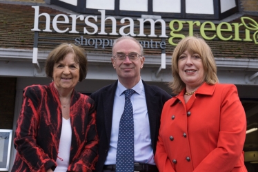 Hersham candidates Cllrs Mary Sheldon, John O'Reilly and Ruth Mitchell