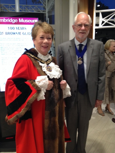 Councillor Jan Fuller, Mayor of Elmbridge, and her consort Mr John Caton